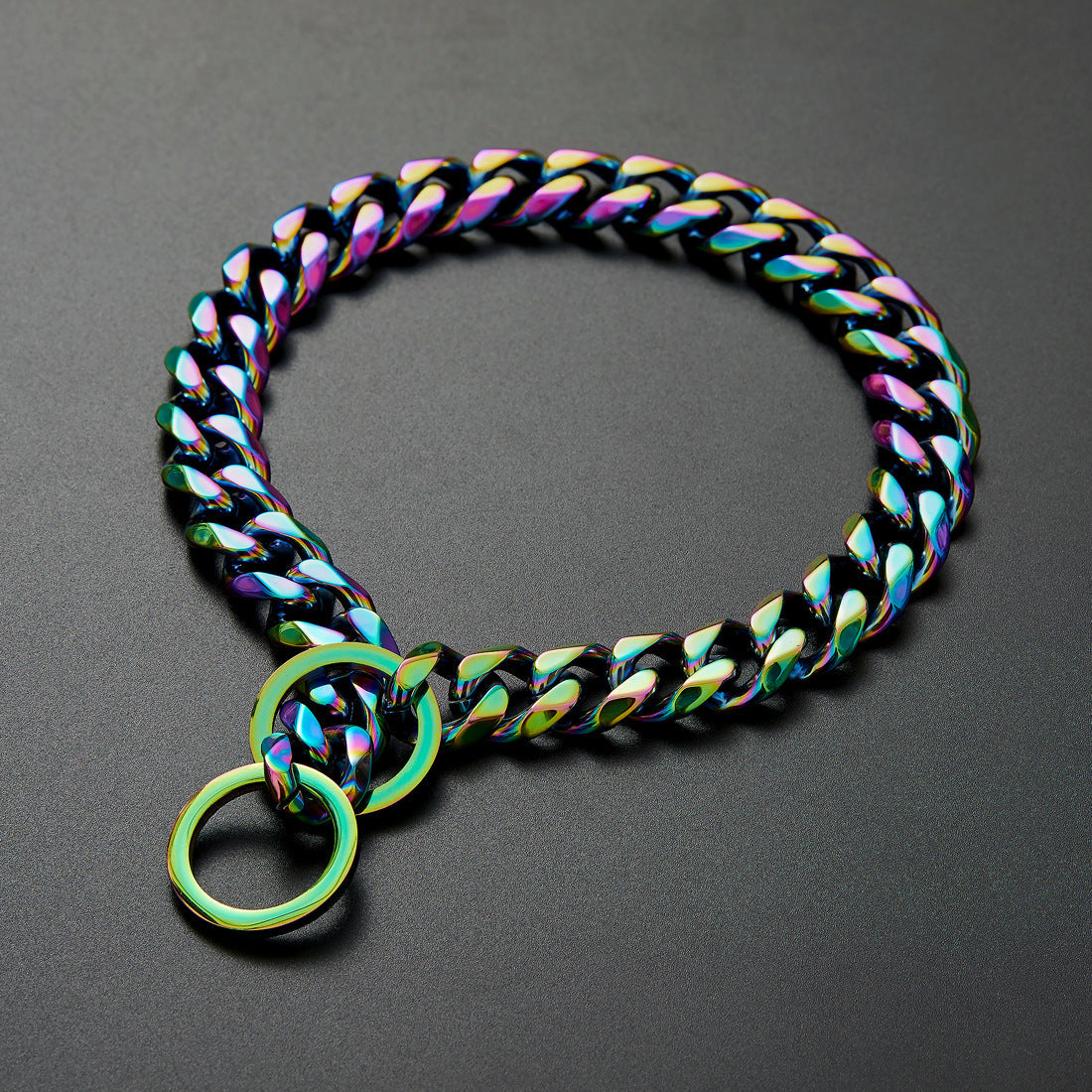 Stylish Titanium Steel Dog Chain with Color Plating