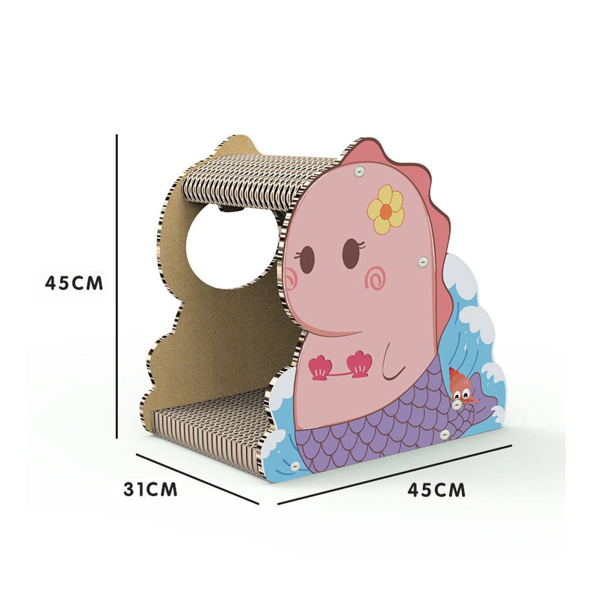 Little Dinosaur Pink Cat Scratching Board