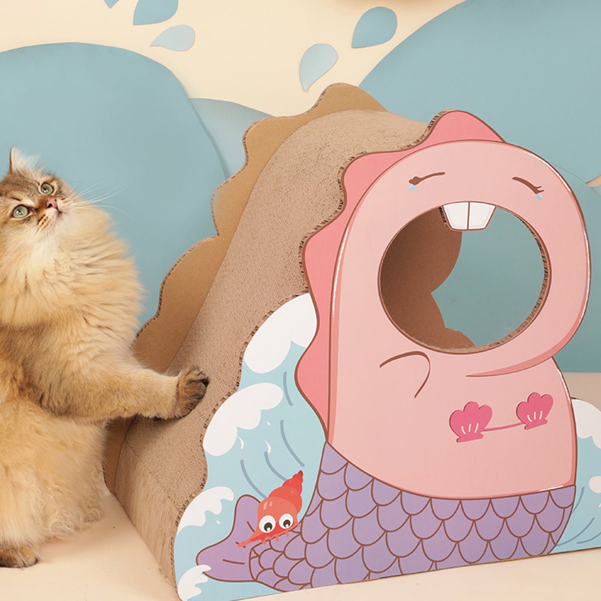 Little Dinosaur Pink Cat Scratching Board